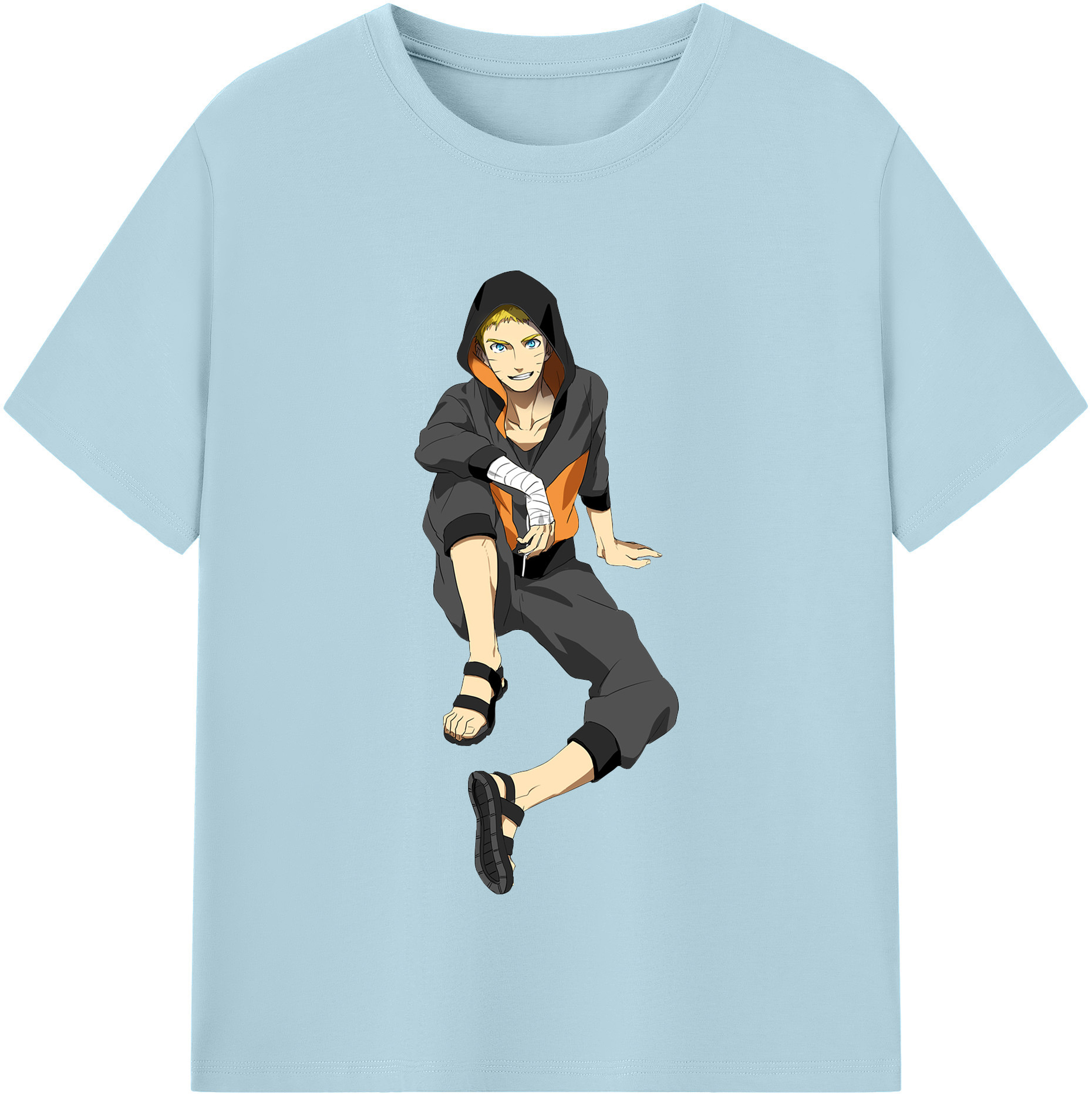 （画像用） NARUTO -ナルト- うずまき ナルト Uzumaki Naruto 綿100％半袖Tシャツ（フロントプリント）